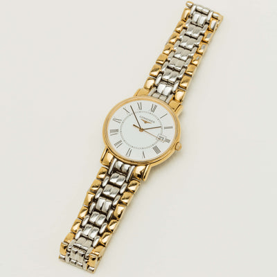 Vintage Longines Stainless Steel & Gold Plated 33mm Watch - Watch - Walker & Hall