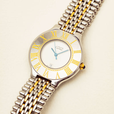 Vintage Stainless Steel Must de Cartier 21 Gents Watch