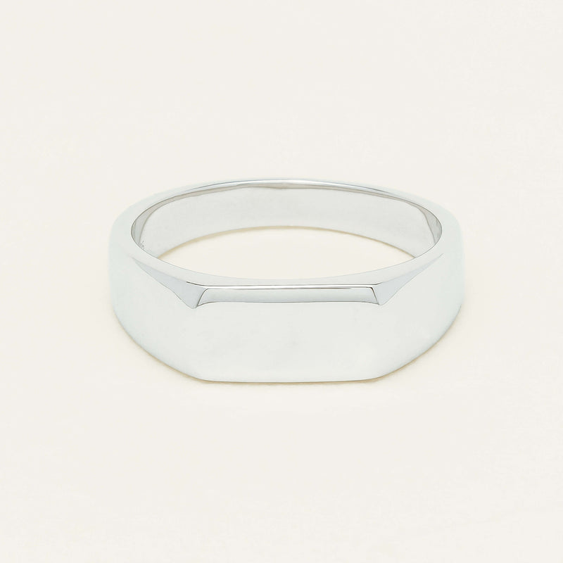 Sterling Silver Rectangular Signet Ring - Ring - Walker & Hall