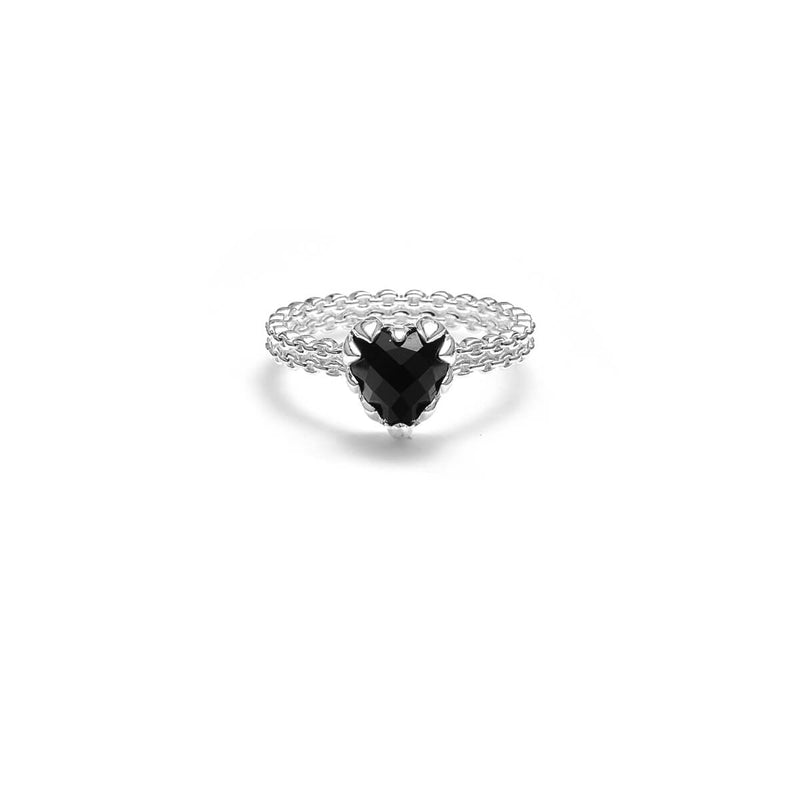 Stolen Girlfriends Club Mini Claw Ring - Sterling Silver & Onyx-Ring-Walker & Hall