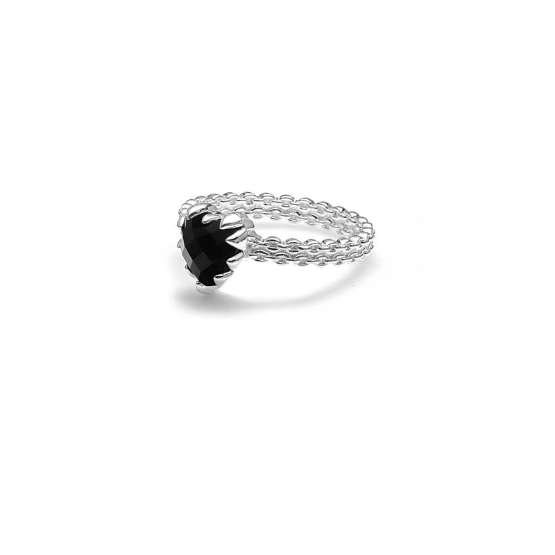 Stolen Girlfriends Club Mini Claw Ring - Sterling Silver & Onyx-Ring-Walker & Hall