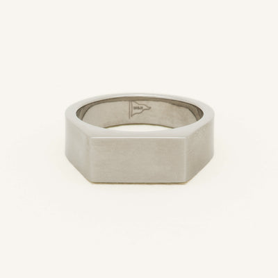 Titanium Rectangular Signet Ring