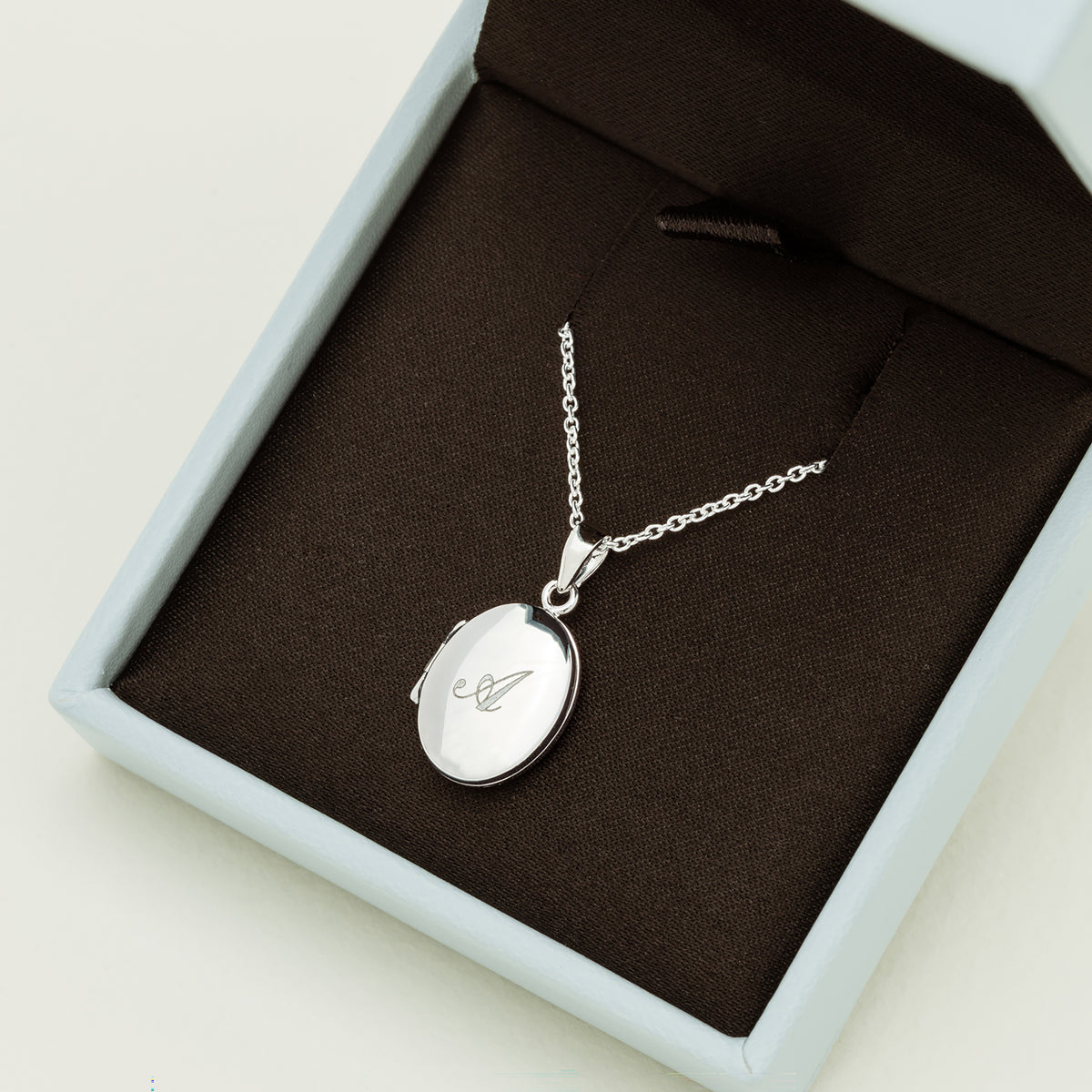 Sterling Silver Oval Locket Necklace - Necklace - Walker & Hall