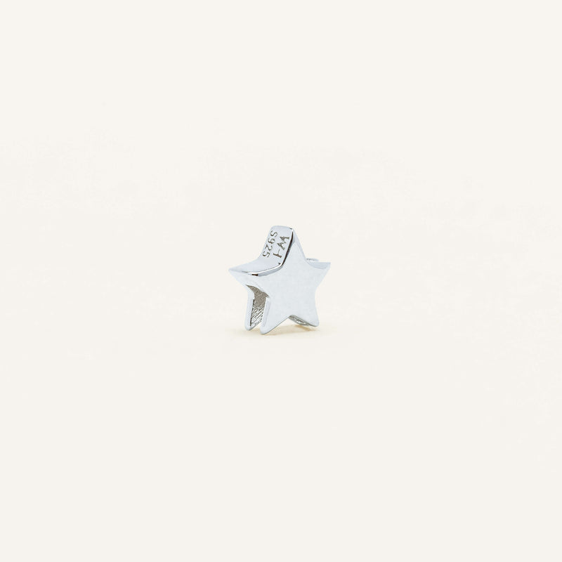 Sterling Silver Noted Star Charm - Charm - Walker & Hall