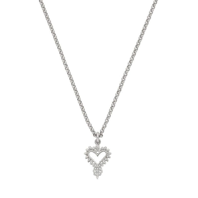 Zoe & Morgan Mini Gypsy Heart Necklace - Sterling Silver - Necklace - Walker & Hall