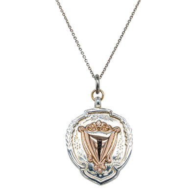 Vintage Sterling Silver / Gold Plated Medallion Pendant - Pendant - Walker & Hall