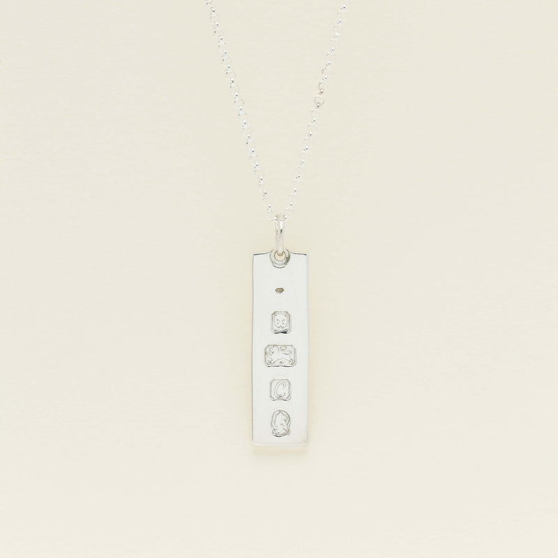 Vintage Sterling Silver London 1977 Ingot Pendant