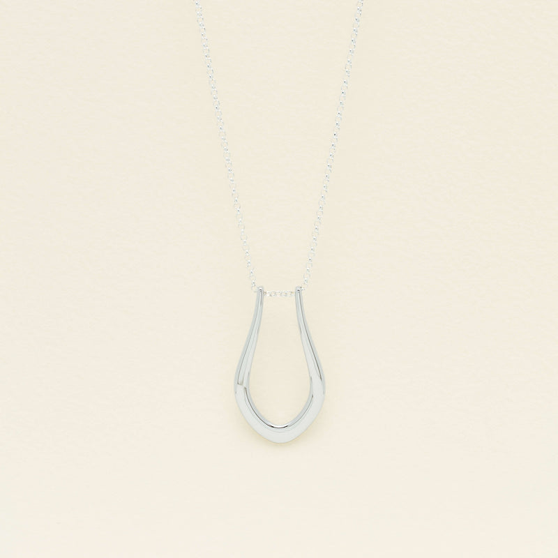Sterling Silver Ring Holder Pendant With Chain