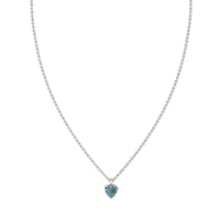 SGC x W&H London Blue Topaz Mini Love Claw Necklace - Silver - Necklace - Walker & Hall