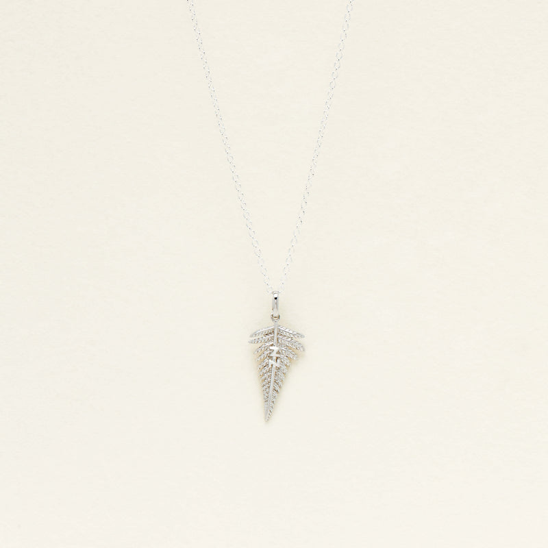 Sterling Silver New Zealand Fern Pendant - Necklace - Walker & Hall