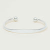 Sterling Silver Men's Torque Cuff - Bracelet - Walker & Hall