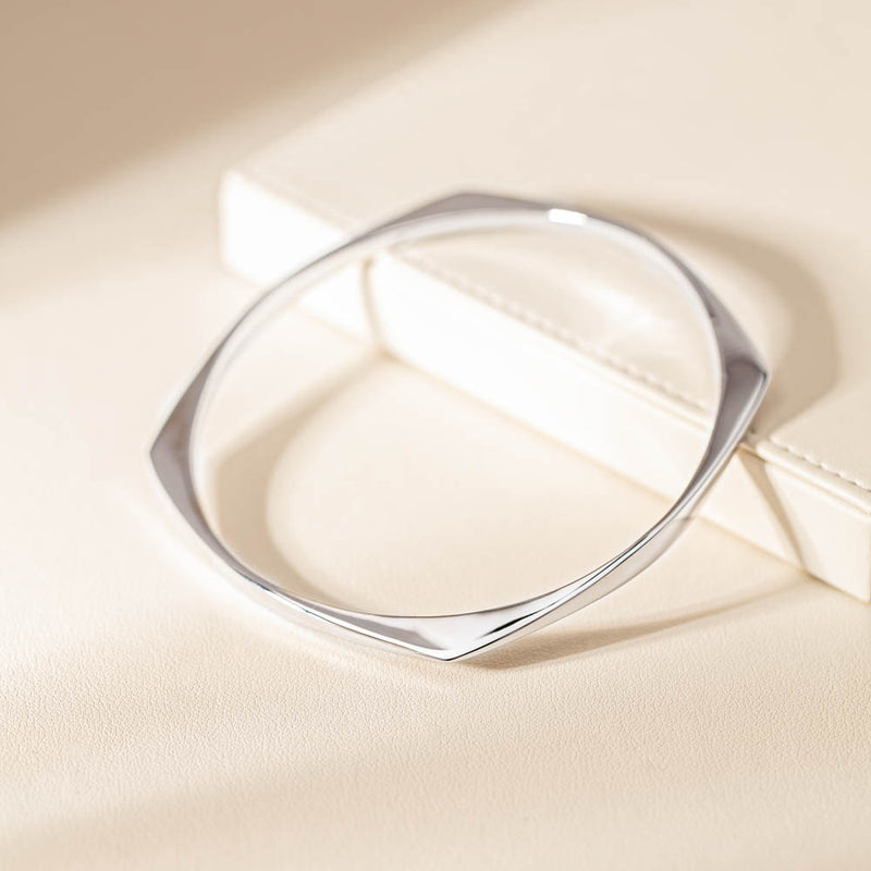 Sterling Silver Eos Bangle-Bracelet-Walker & Hall