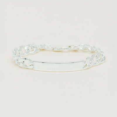 Sterling Silver Men's ID Bracelet 22cm - Bracelet - Walker & Hall