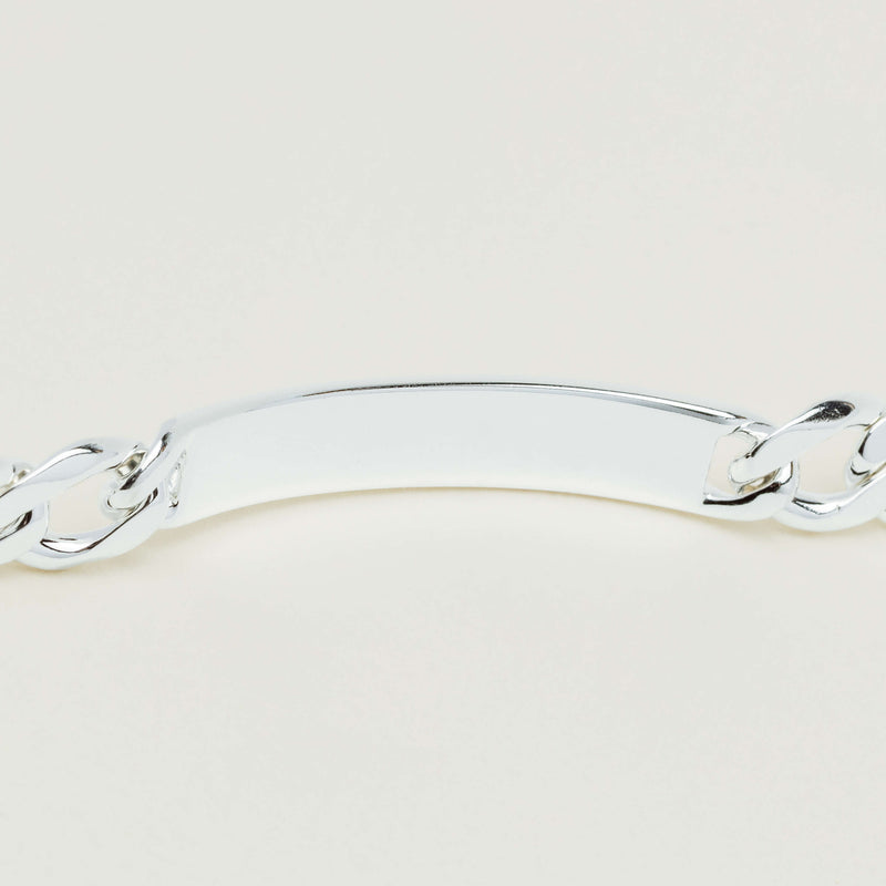 Sterling Silver Men's ID Bracelet 22cm - Bracelet - Walker & Hall