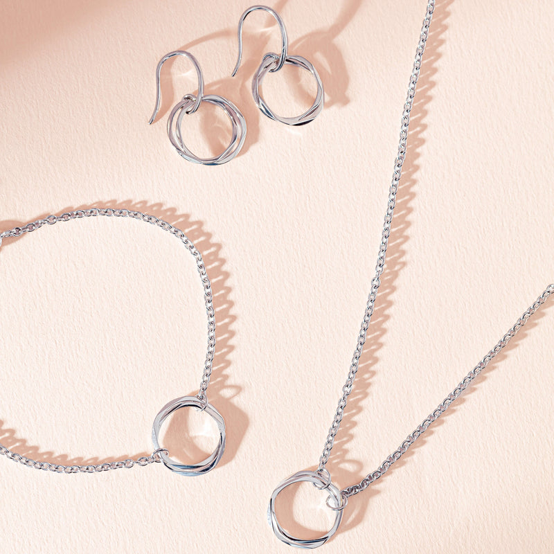 Sterling Silver Mini Entwined Bracelet-Bracelet-Walker & Hall
