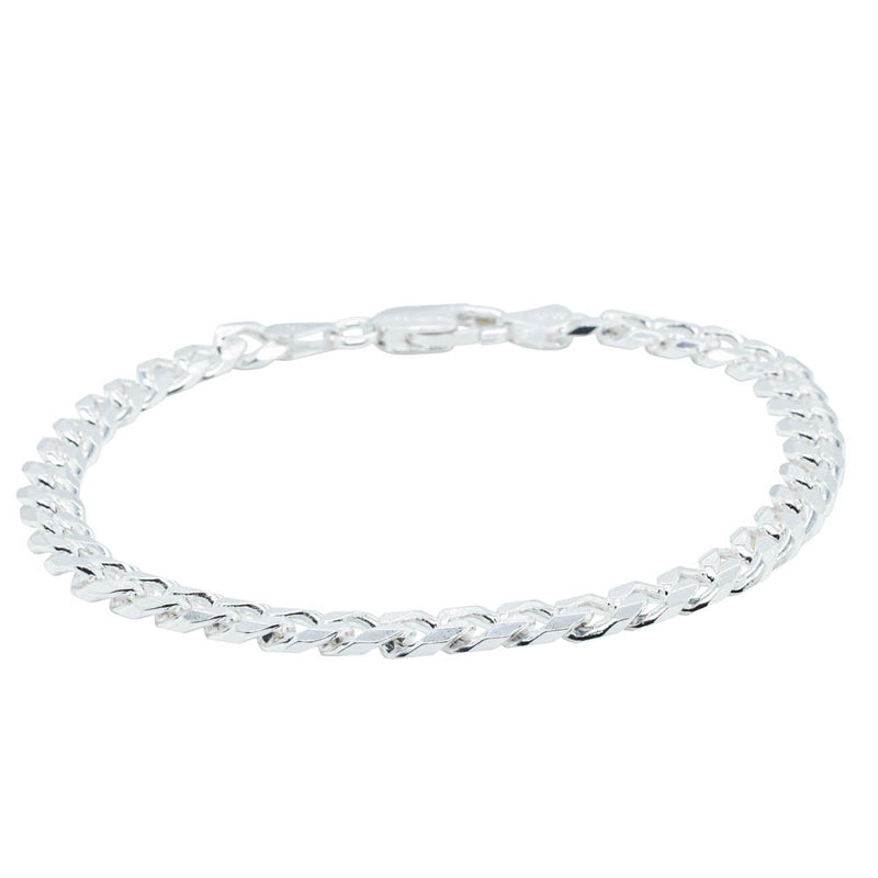 Sterling Silver Curb Bracelet-Bracelet-Walker & Hall