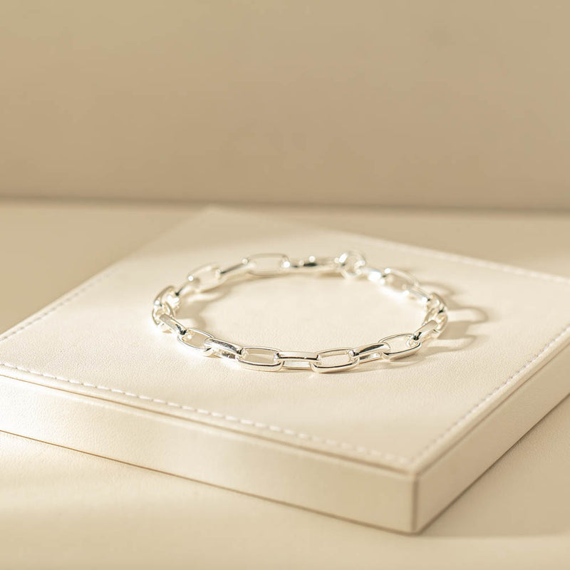 Sterling Silver Utility Bracelet-Bracelet-Walker & Hall