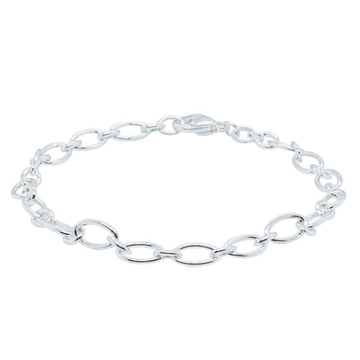 Sterling Silver Figaro Bracelet-Bracelet-Walker & Hall