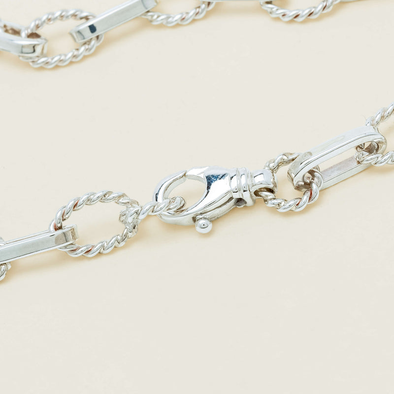 Sterling Silver Twisted & Classic Belcher Bracelet - Bracelet - Walker & Hall