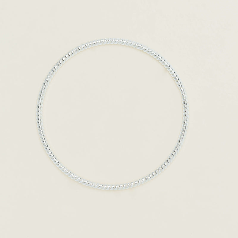 Sterling Silver Twine Bangle - Bracelet - Walker & Hall