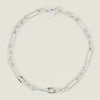 Sterling Silver Figaro Paperclip Link Bracelet - Bracelet - Walker & Hall