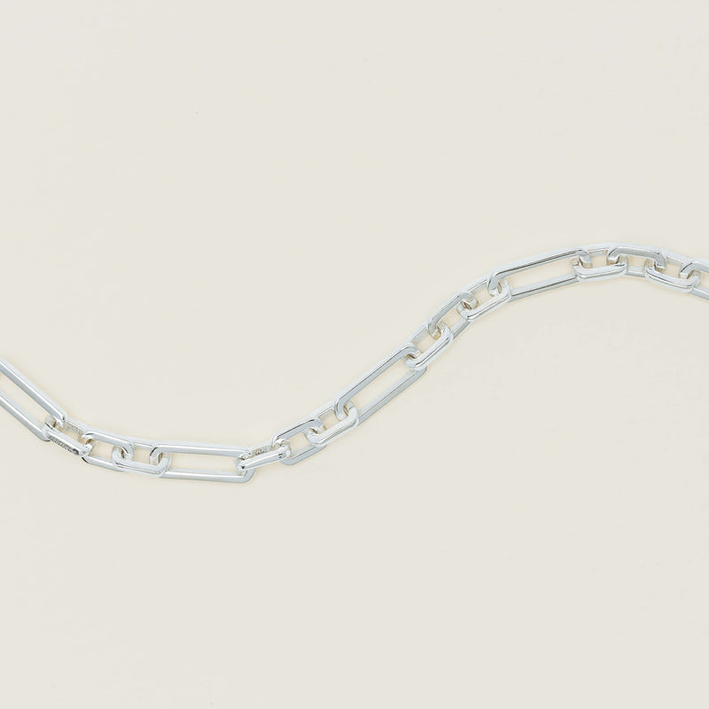 Sterling Silver Figaro Paperclip Link Bracelet - Bracelet - Walker & Hall