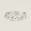 Deja Vu Sterling Silver Four-Bar Gate Bracelet with Padlock - Bracelet - Walker & Hall