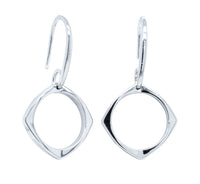 Sterling Silver Eos Hook Earrings-Earrings-Walker & Hall
