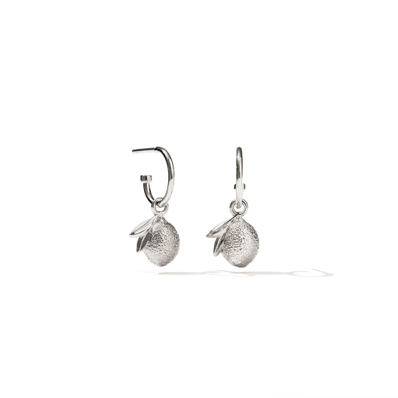 Meadowlark Lemon Signature Hoop Earrings - Sterling Silver-Earrings-Walker & Hall