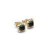 Stolen Girlfriends Club Mini Claw Earrings - Gold Plated & Onyx-Earrings-Walker & Hall