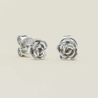 Sterling Silver Albertine Rose Stud Earrings - Earrings - Walker & Hall