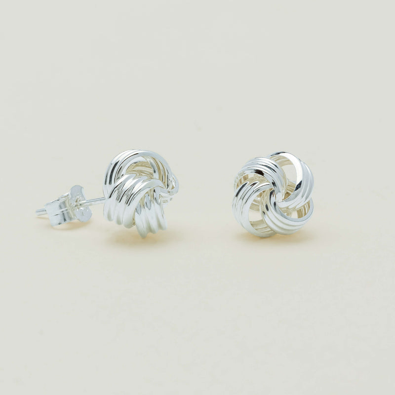 Sterling Silver Knot Stud Earrings - Earrings - Walker & Hall