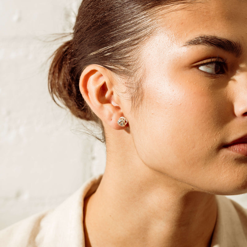 Sterling Silver Knot Stud Earrings - Earrings - Walker & Hall