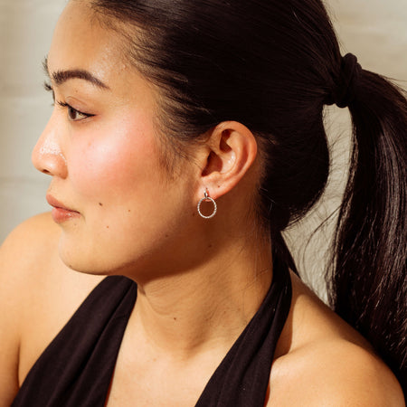 Sterling Silver Twine Drop Earrings - Earrings - Walker & Hall