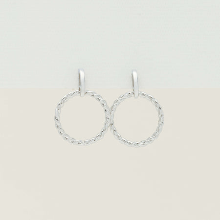 Sterling Silver Twine Drop Earrings - Earrings - Walker & Hall