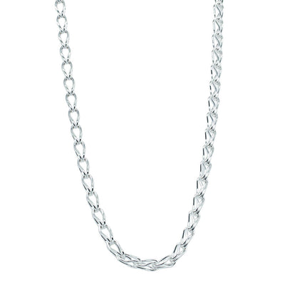 Sterling Silver Wishbone Chain-Necklace-Walker & Hall
