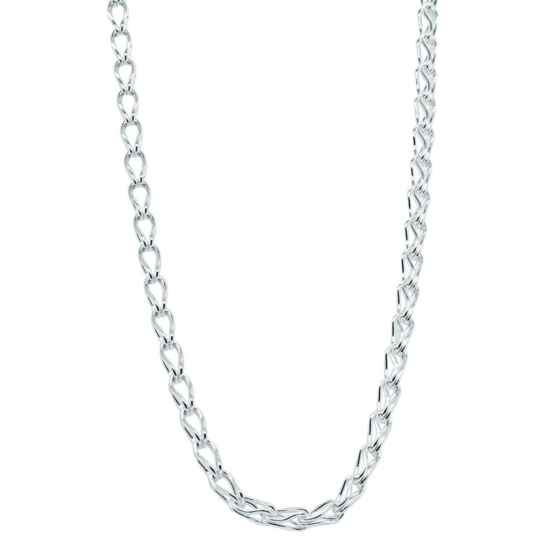 Sterling Silver Wishbone Chain-Necklace-Walker & Hall