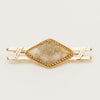 Vintage 15ct Yellow Gold Quartz Brooch With Engraving - Brooch - Walker & Hall