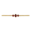 Deja Vu 9ct Yellow Gold Garnet Set Bar Brooch - Brooch - Walker & Hall