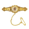Vintage 9ct Yellow Gold Garnet Doublet and Seed Pearls Brooch - Brooch - Walker & Hall