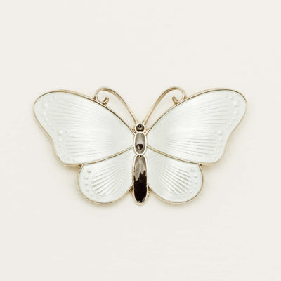 Deja Vu Sterling Silver Enamelled Butterfly Brooch