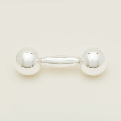 Sterling Silver Hollow Baby Chime Rattle