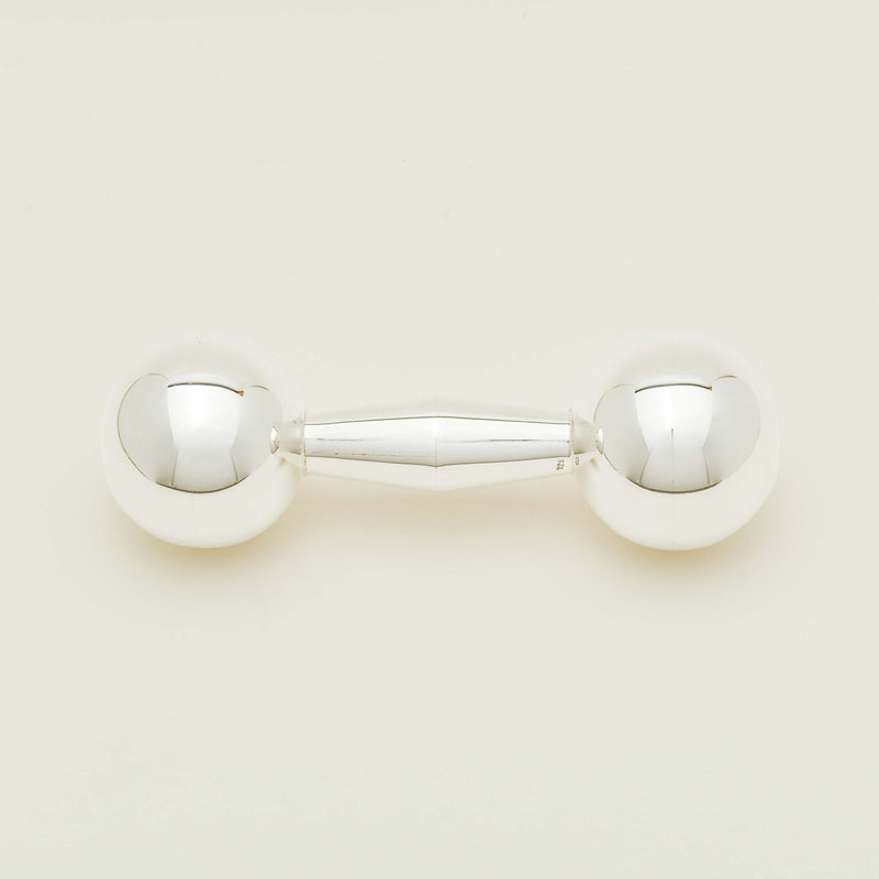 Sterling Silver Hollow Baby Chime Rattle