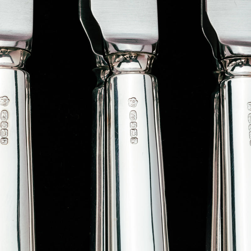 Sterling Silver Old English Pattern 12-Place Cutlery Canteen - Silverware - Walker & Hall