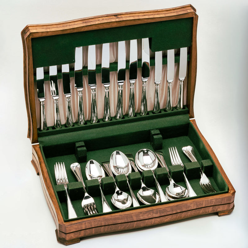 Sterling Silver Old English Pattern 6-Place Cutlery Canteen - Silverware - Walker & Hall