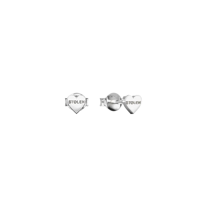 Stolen Girlfriends Club Tiny Stolen Heart Earrings - Sterling Silver - Earrings - Walker & Hall