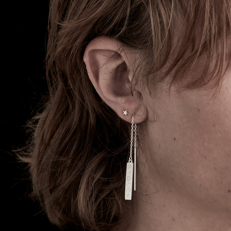 Stolen Girlfriends Club Tiny Stolen Star Earrings - Sterling Silver