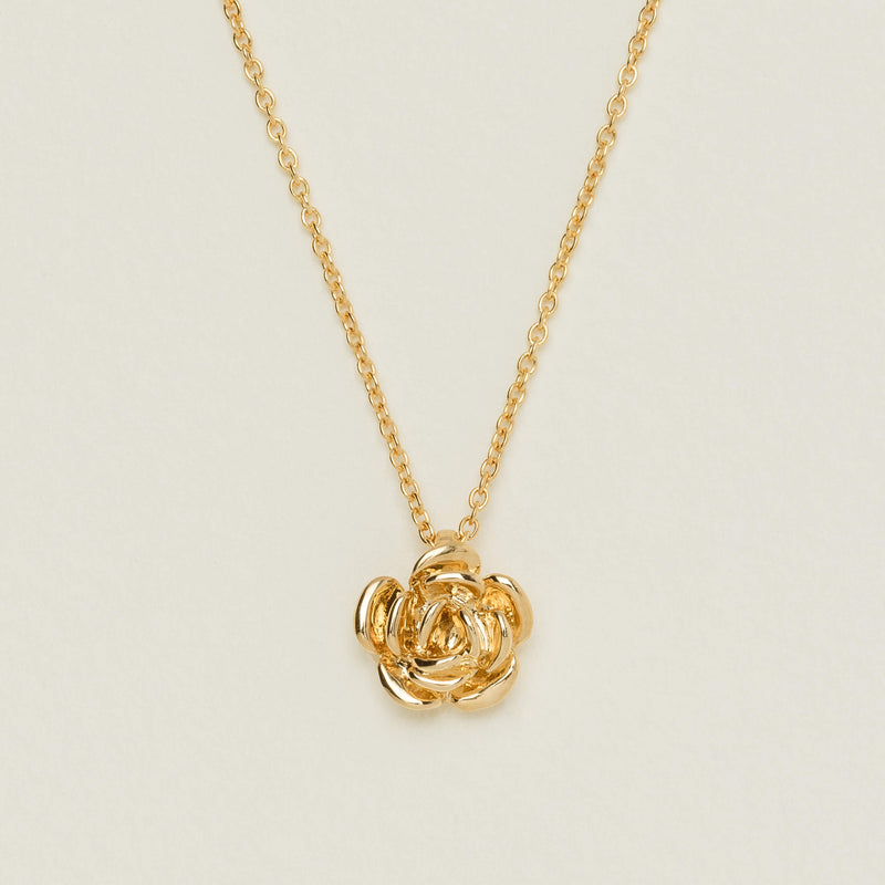 18ct Yellow Gold Albertine Rose Pendant - Necklace - Walker & Hall