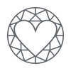 Diamond and heart icon