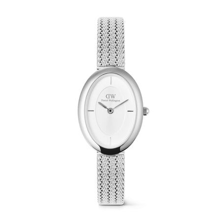 Daniel Wellington Juliette Braided Mesh White Sunray Silver Watch - Watch - Walker & Hall